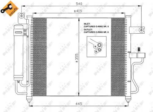 кондензатор, климатизация NRF 35428