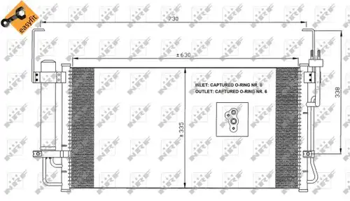 кондензатор, климатизация NRF 35429