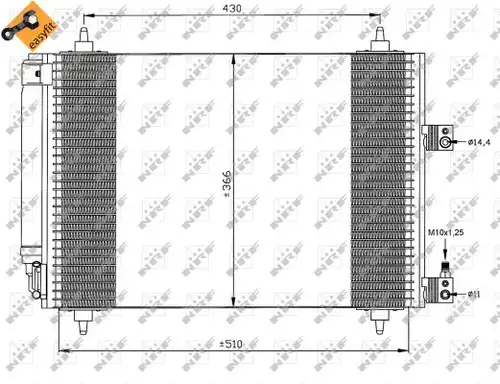 кондензатор, климатизация NRF 35443