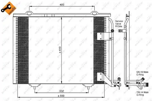 кондензатор, климатизация NRF 35463