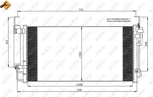 кондензатор, климатизация NRF 35473