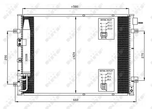 кондензатор, климатизация NRF 35515