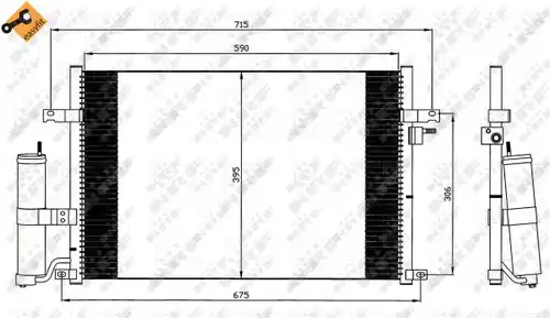 кондензатор, климатизация NRF 35573