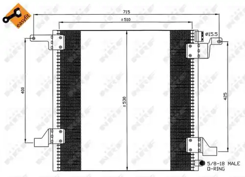 кондензатор, климатизация NRF 35579