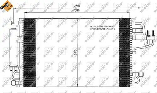 кондензатор, климатизация NRF 35600