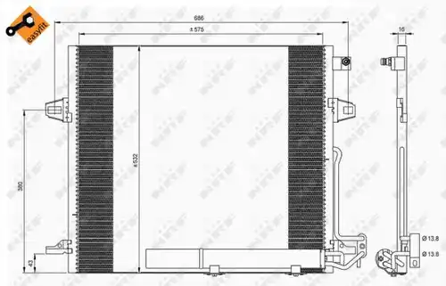 кондензатор, климатизация NRF 35618