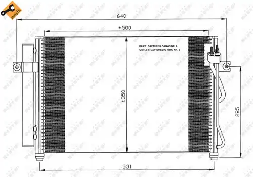 кондензатор, климатизация NRF 35630