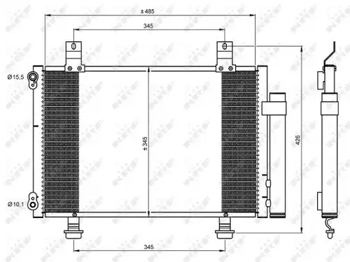 кондензатор, климатизация NRF 35645