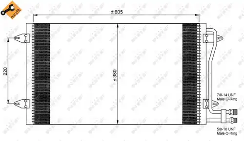 кондензатор, климатизация NRF 35656