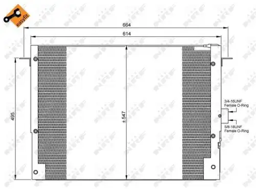 кондензатор, климатизация NRF 35657