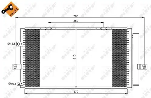 кондензатор, климатизация NRF 35659