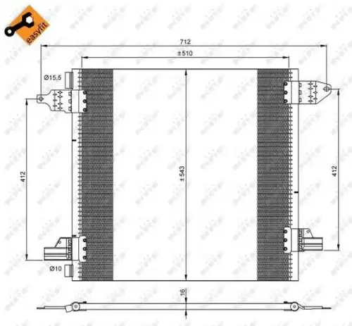 кондензатор, климатизация NRF 35702