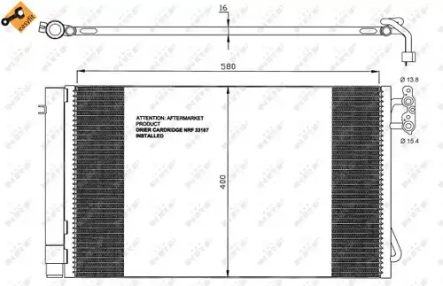 кондензатор, климатизация NRF 35743