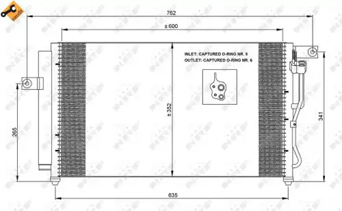 кондензатор, климатизация NRF 35798