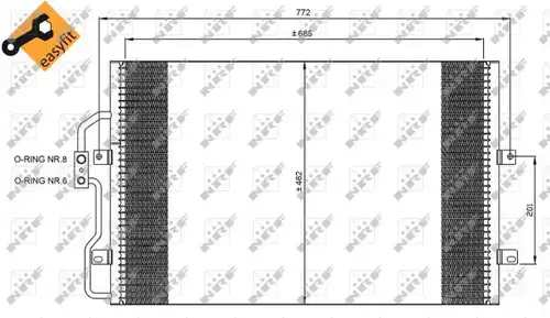 кондензатор, климатизация NRF 35802