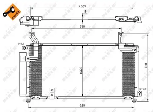 кондензатор, климатизация NRF 35847