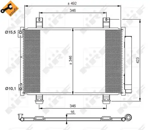 кондензатор, климатизация NRF 35854