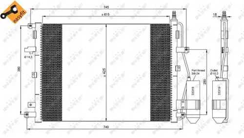 кондензатор, климатизация NRF 35876