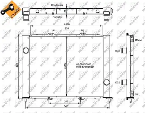 кондензатор, климатизация NRF 35887