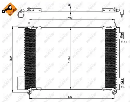 кондензатор, климатизация NRF 35899