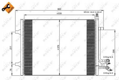 кондензатор, климатизация NRF 35904