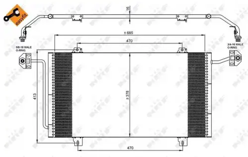 кондензатор, климатизация NRF 35908