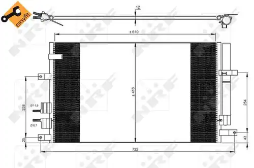 кондензатор, климатизация NRF 35911