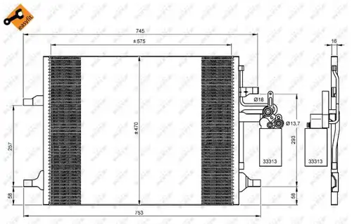 кондензатор, климатизация NRF 35930