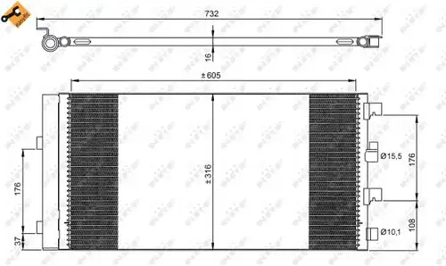 кондензатор, климатизация NRF 35969