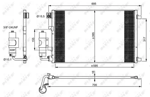 кондензатор, климатизация NRF 35973