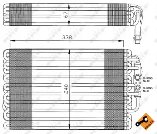 изпарител, климатична система NRF 36034