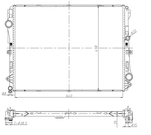 воден радиатор NRF 50041