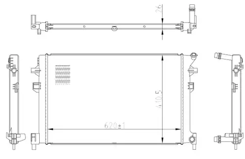 воден радиатор NRF 50042