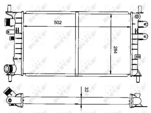 воден радиатор NRF 50100