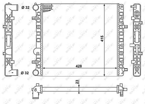 воден радиатор NRF 50140