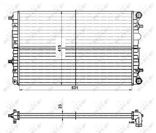 воден радиатор NRF 50141