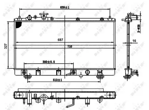 воден радиатор NRF 50142