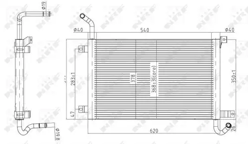 воден радиатор NRF 50145