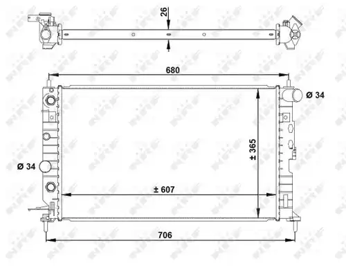 воден радиатор NRF 50219A