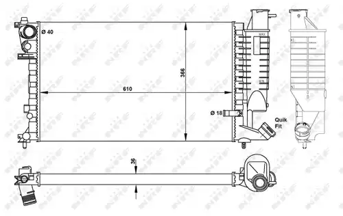 воден радиатор NRF 50424