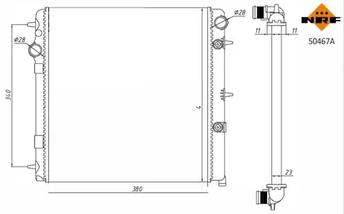 воден радиатор NRF 50467A