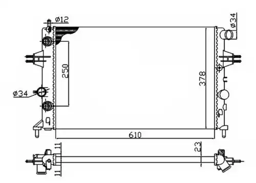 воден радиатор NRF 50562A