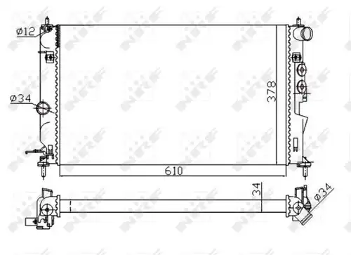 воден радиатор NRF 50563A