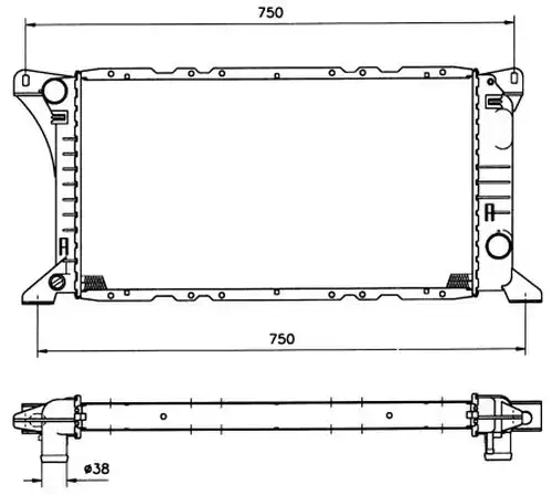 воден радиатор NRF 506212