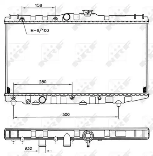 воден радиатор NRF 507581