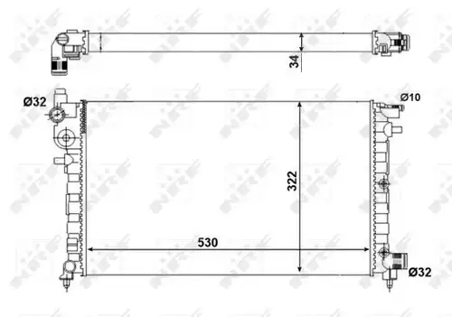 воден радиатор NRF 509502A