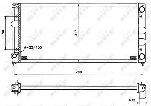 воден радиатор NRF 509506