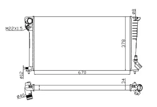 воден радиатор NRF 509510A