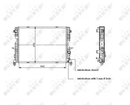 воден радиатор NRF 509729