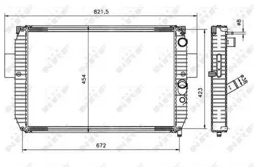 воден радиатор NRF 51564